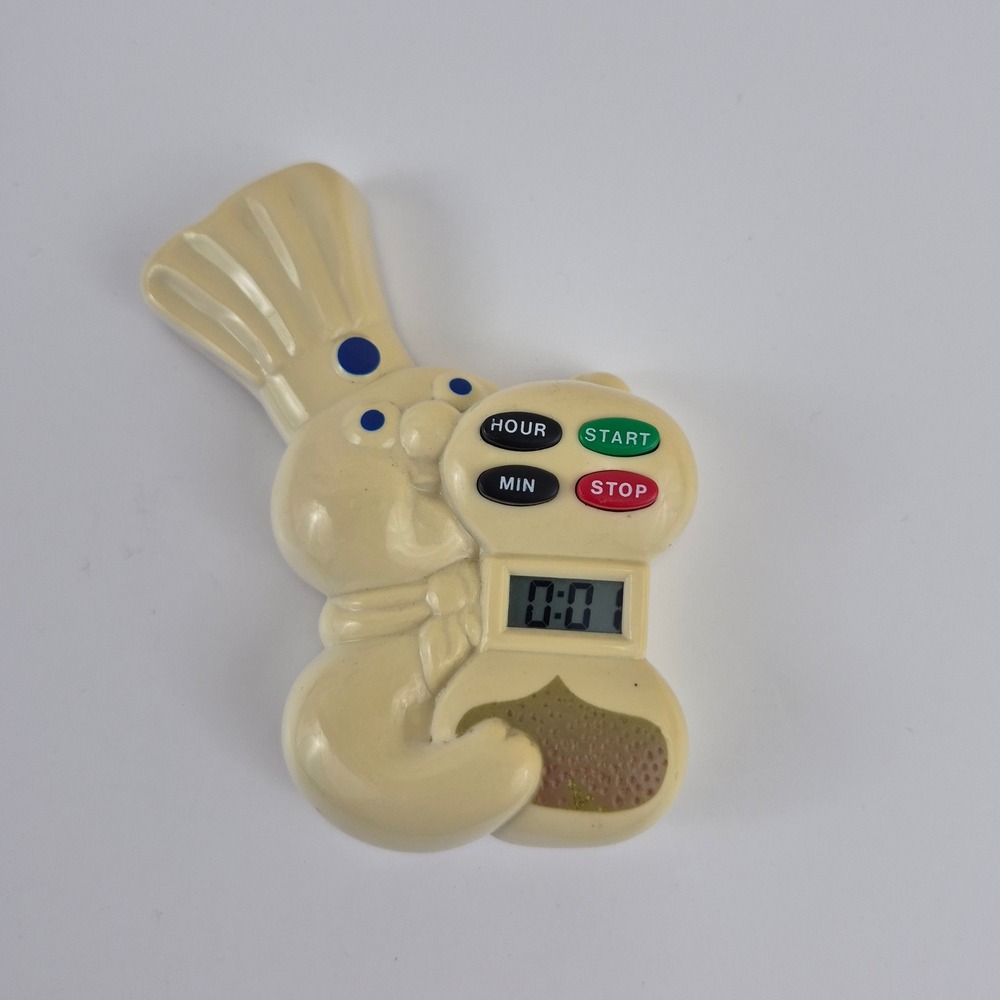 Vintage 1992 Pillsbury Doughboy Magnetic Kitchen Timer Poppin Fresh Collectible